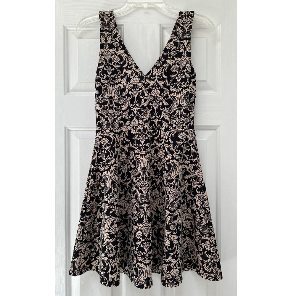 Ornate Patterned Skater Dress